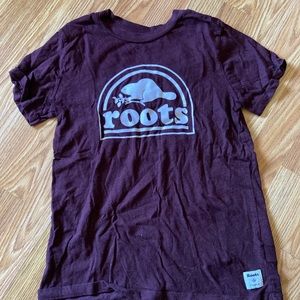 burgundy roots tshirt